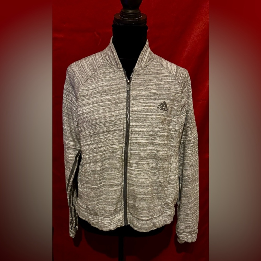 Adidas Heathered Gray Track Jacket